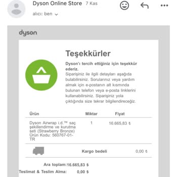 Dyson Sipariş Takip Sorunu Ve Yetersiz Müşteri Hizmeti