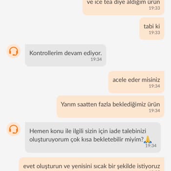 Yanlış Ve Soğuk Gelen Siparişe Çözüm Bulunamıyor