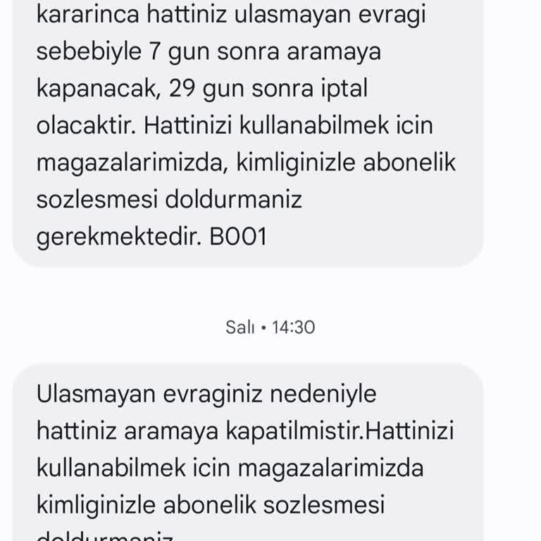 Türk Telekom'a Geçişte Evrak Eksikliği Ve Hattın Kapatılması Sorunu
