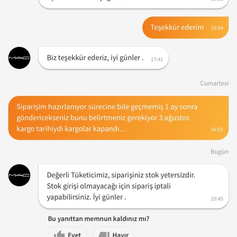 MAC Cosmetics Lippenstifte von Trendyol nicht geliefert trotz Sonderaktion