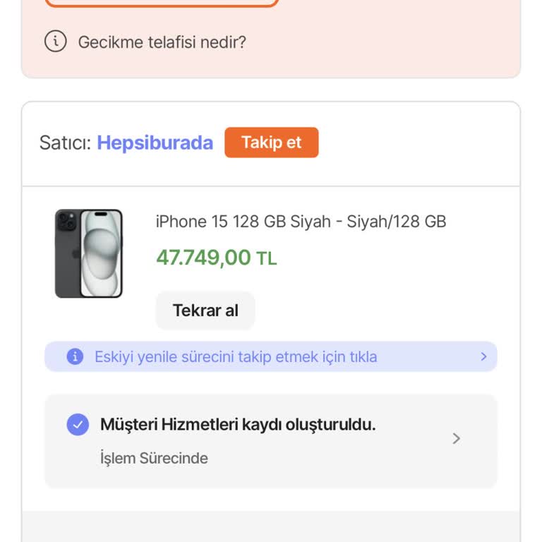 Teslimat Bilgisi Belirsizliği