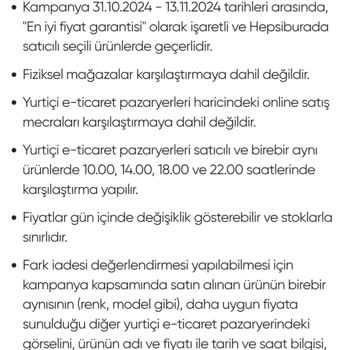 Kampanya Koşulları Ve Fiyat Farkı Sorunu