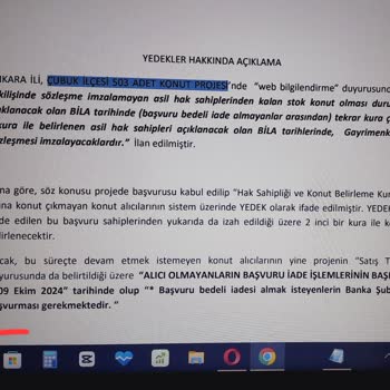 TOKİ Başvuru Ücreti İadesinde Sorun