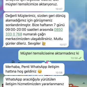Penti WhatsApp Hattı İletişim Sorunları
