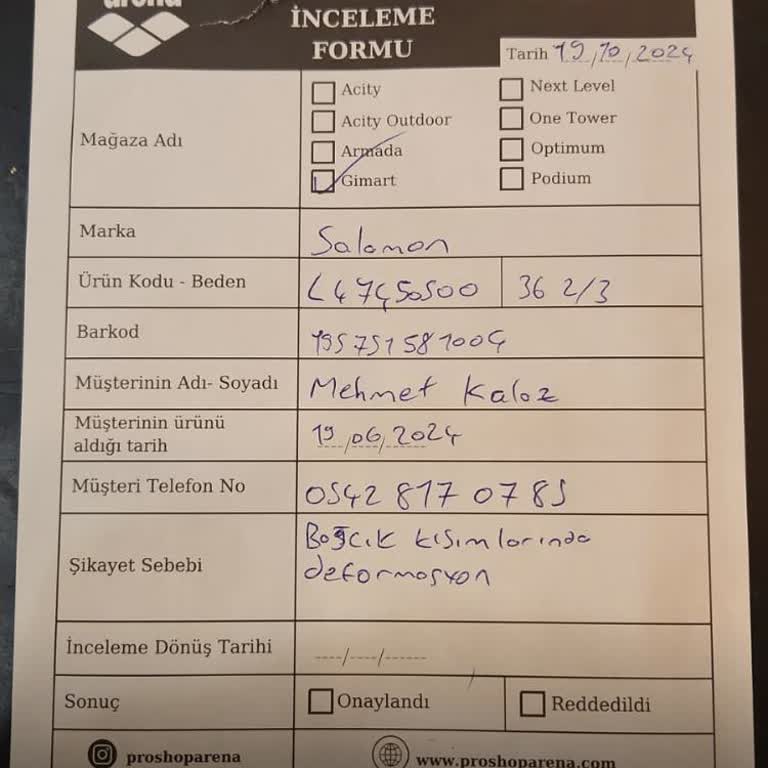 Kalitesiz Ürün Ve Yetersiz Müşteri Hizmeti