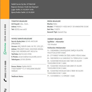 Gaz Kaçağı Mağduriyeti: Beko Servisinden Acil Yardım Talebi