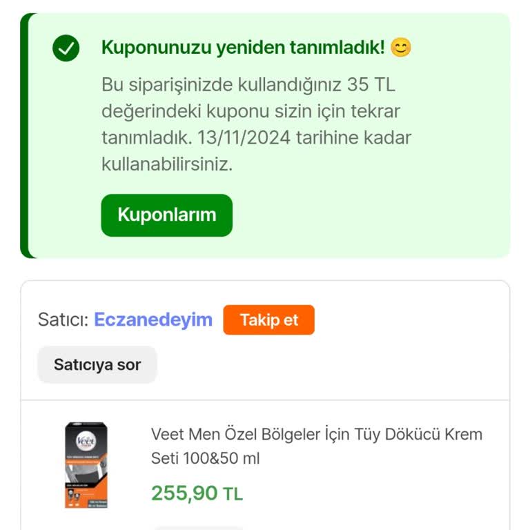 Adres Değişikliği Ve Kupon Sorunu