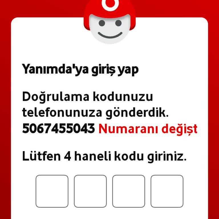 Vodafone Online İşlemlerine Giriş Sorunu
