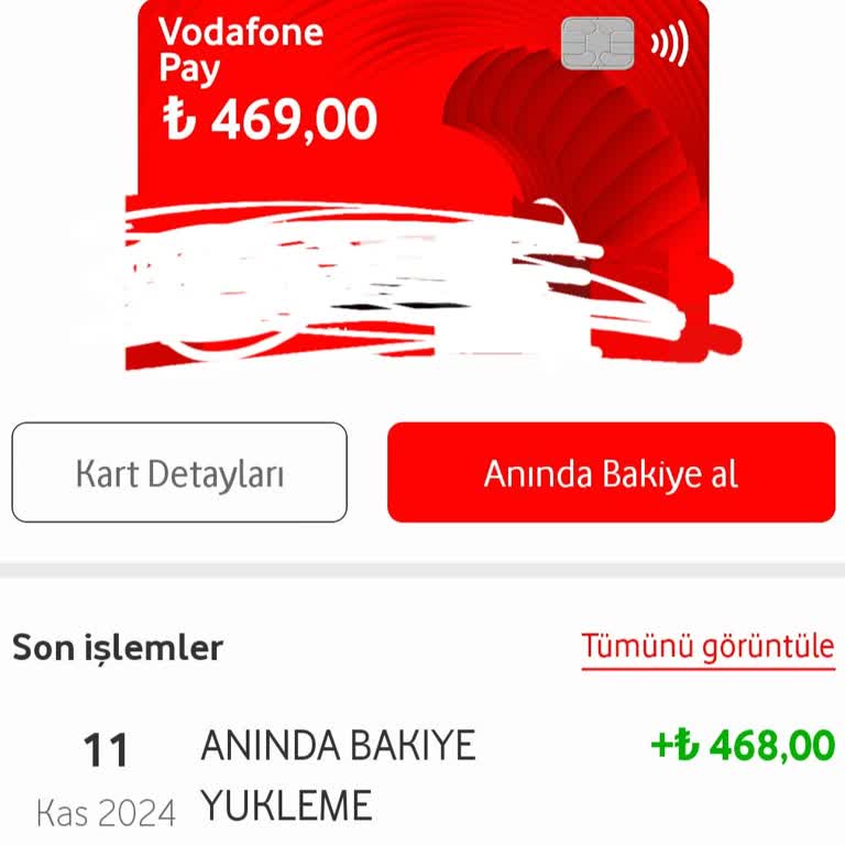 Vodafone Pay'de Kullanılamayan Bakiye Sorunu