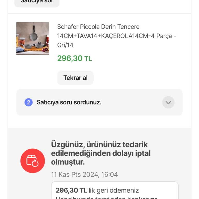 Schafer Mağazasının Stok Yetersizliği Ve Sipariş İptali Mağduriyeti