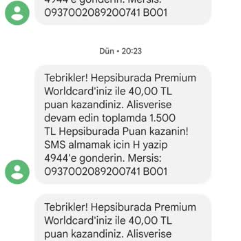 Hepsiburada World Kart Puanları Eksik Yatırıldı