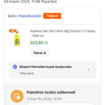 Kampanyalı Ürünüm Teslim Edilmeden İade Edildi