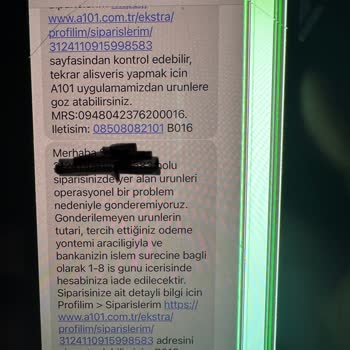 A101 Sipariş İptali Ve Güven Sorunu