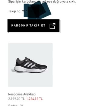 Adidas Uygulamasında Kargo Takip Ve Müşteri Hizmetleri Sorunu