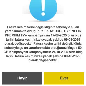 Fatura Kesim Tarihi Değişikliği Sorunu