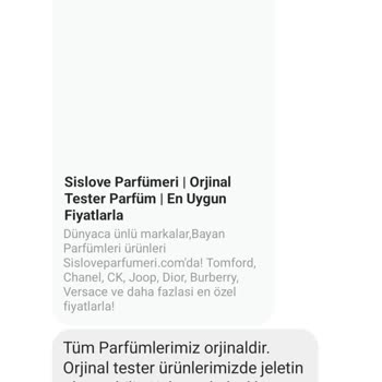 Sislove Parfümeri'de Orijinal Olmayan Ürün Ve İletişim Sorunu