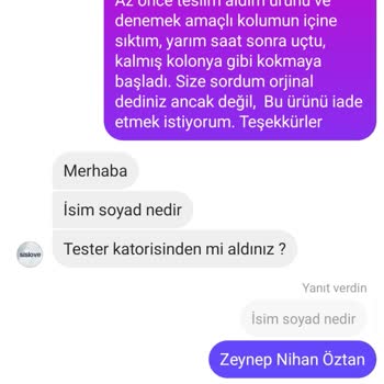 Sislove Parfümeri'de Orijinal Olmayan Ürün Ve İletişim Sorunu