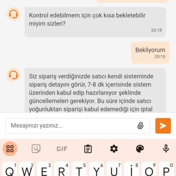 Yoğunluk Bahane Edilerek İptal Edilen Sipariş