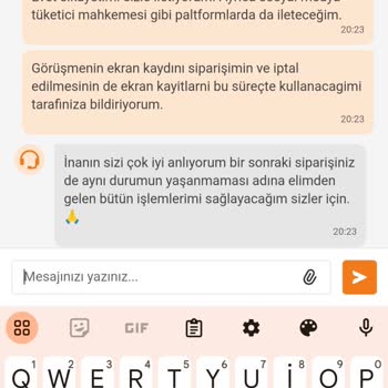 Yoğunluk Bahane Edilerek İptal Edilen Sipariş