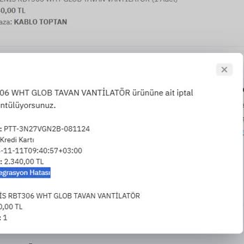 Sipariş İptali Ve Bilgilendirme Eksikliği