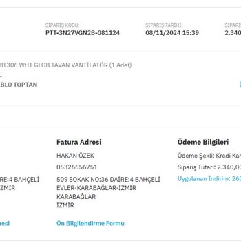 Sipariş İptali Ve Bilgilendirme Eksikliği