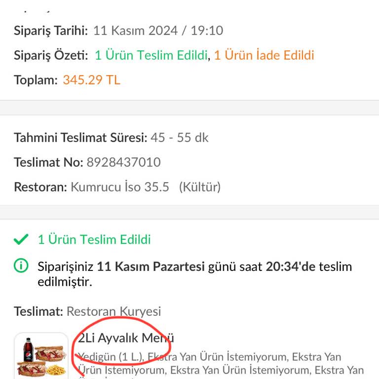 Geç Gelen Sipariş Ve Eksik Ürün Hayal Kırıklığı