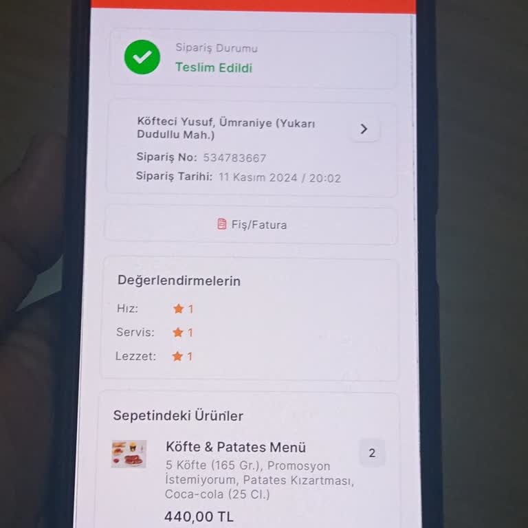 Teslim Edilmeyen Sipariş Ve İlgisiz Müşteri Hizmeti