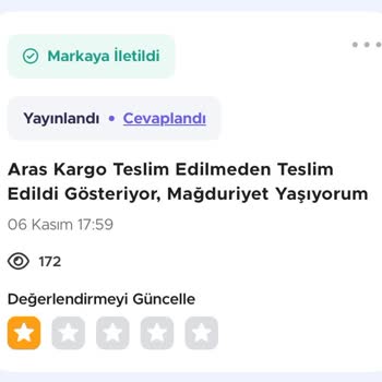 Aras Kargo'da Kayıp Kargo Ve İletişim Sorunları