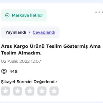 Aras Kargo'da Kayıp Kargo Ve İletişim Sorunları