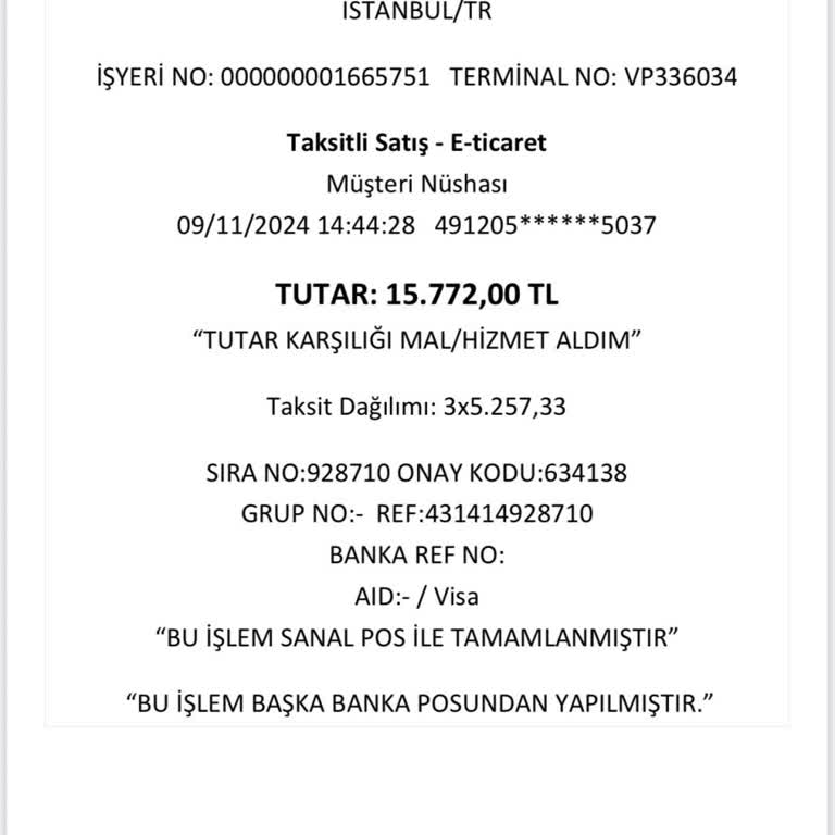 Ödeme Alındı Ama Sipariş Oluşmadı