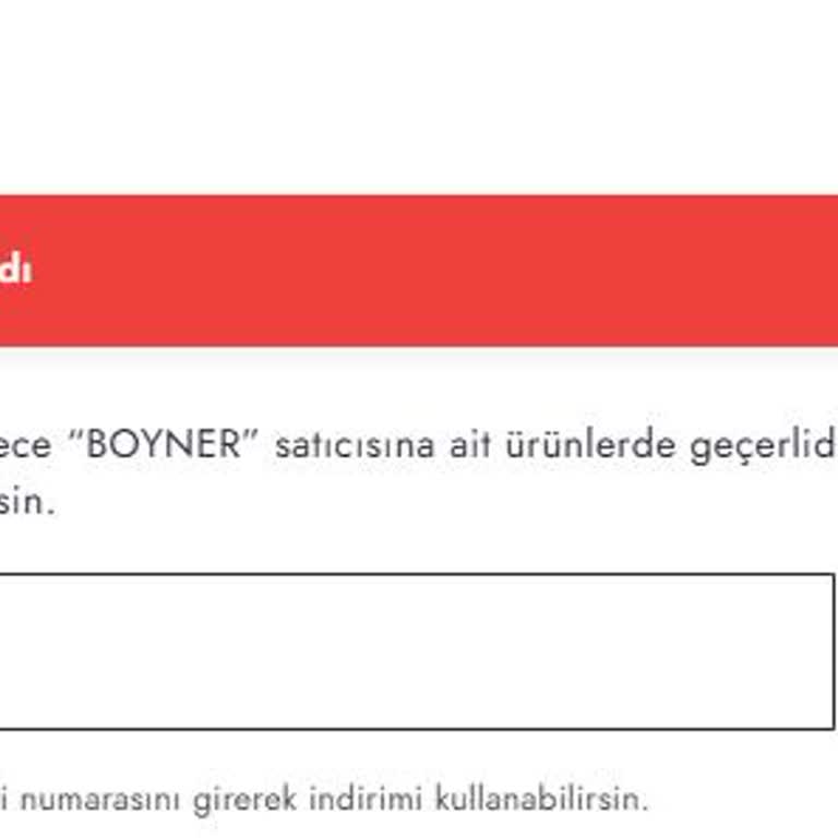 Boyner Mobil Uygulamada Totem Kart Hatası