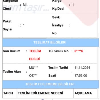 Yanlış Teslimat Bilgisi Ve Kargo Sorunu