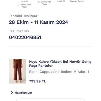 Penti Uygulamasında Sipariş İptal Problemi