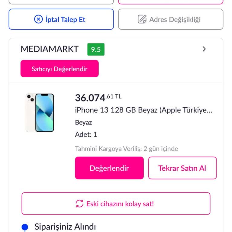 Siparişim Kargolanmadı Ve İptal Edilmiyor