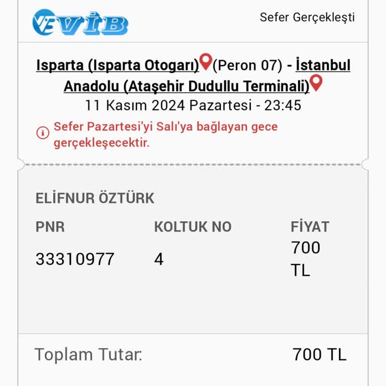 Koltuk Numarası Değişikliği Mağduriyeti
