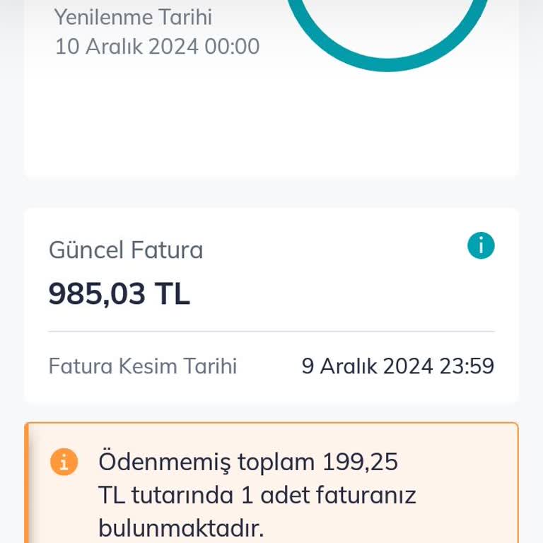Beklenmedik Yüksek Fatura Şoku
