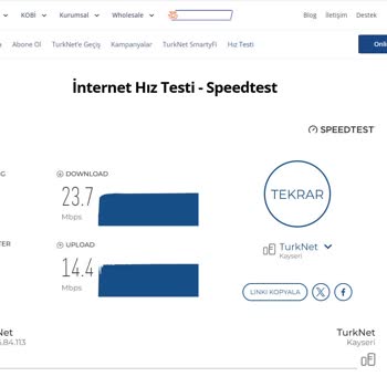 TurkNet İnternet Hızı Hayal Kırıklığı