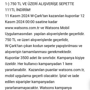 Watsons Ürünlerin İptali Şikayeti