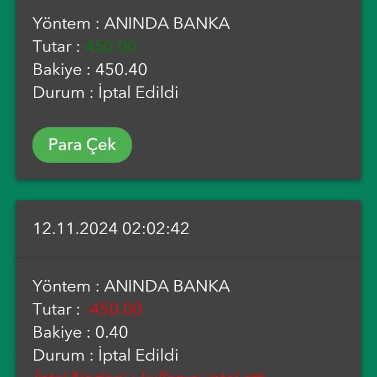 Çekim İşlemi Gecikmesi Ve Müşteri Hizmetleri Sorunu