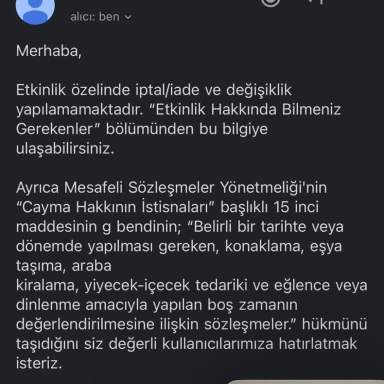 Bilet İadesi Sorunu Ve Güven Kaybı