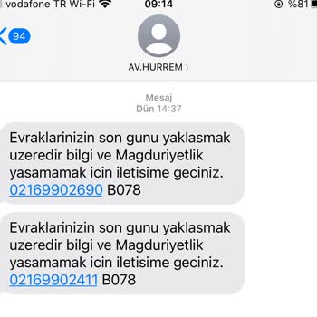 Yanıltıcı Mesajlarla Mağduriyet Uyarısı