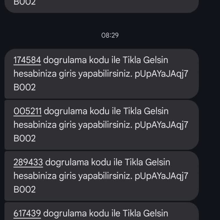 İstem Dışı Doğrulama Kodları Sorunu