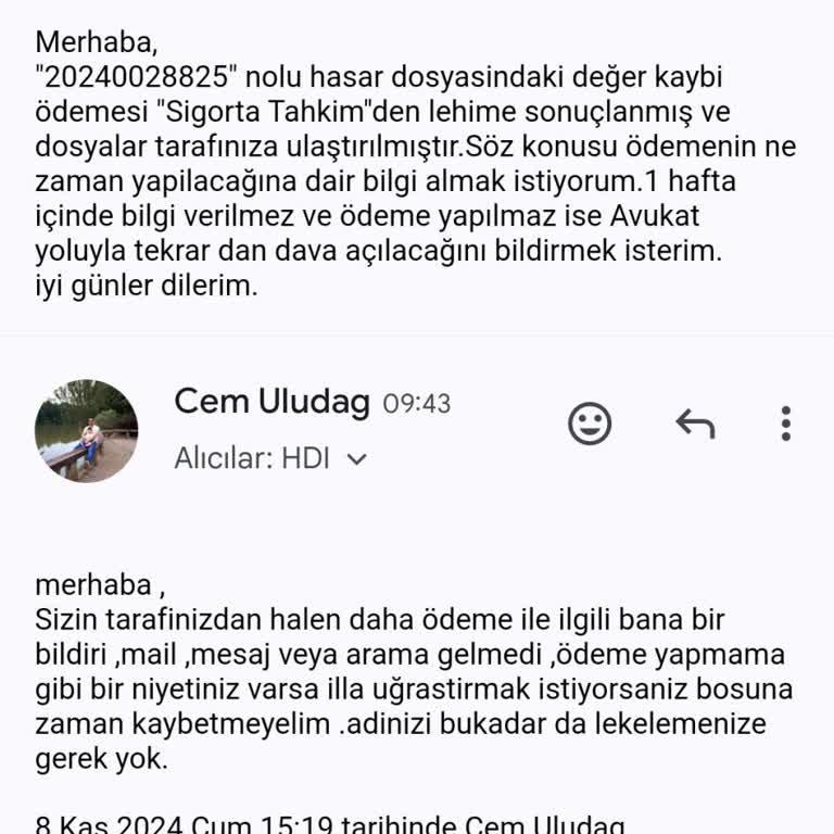 Hdi Sigorta'nın Değer Kaybı Ödemesi Ve İtiraz Süreci