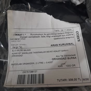 Kırık Buzdolabı Organizeri Ve Eksik Fatura Sorunu