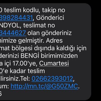 Teslimat Bölgesi Dışında Kalan Kargo Sorunu