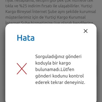 Kargo Takip Bilgisi Ve Müşteri Hizmetleri Sorunu