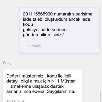N11 İade Sürecinde Yaşanan Sorunlar Ve Müşteri Hizmetleri Çıkmazı