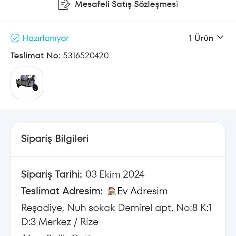 A101'den Sipariş Edilen Motorun Teslim Edilmemesi
