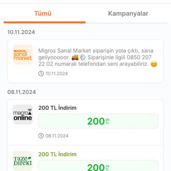 Migros Sanal Market Sipariş İptal Sorunu