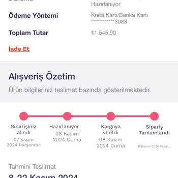 Penti'den Eksik Ve Geç Gelen Ürünler